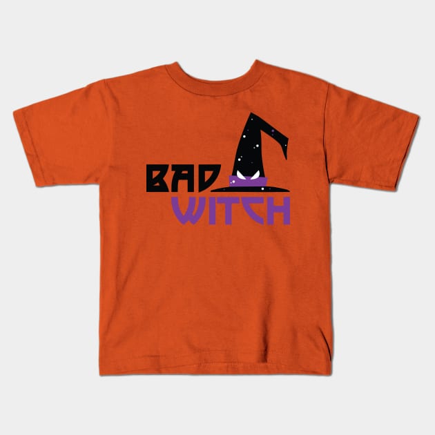 Bad Witch Kids T-Shirt by BoxcutDC